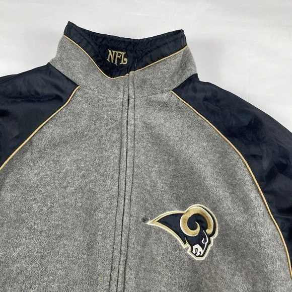 NFL St. Louis Rams Mens Reversible Stadium Jacket Vintage Blue/Gold Size: Large - Picture 11 of 16